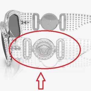 VERSACE VE4361 Biggi Sunglasses Replacement Temple Medusa Stones Logo Trim New
